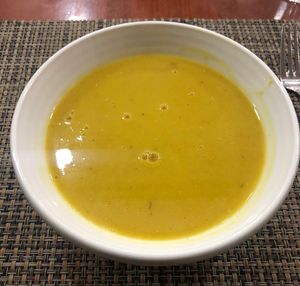 Lentil soup  at Mezzahto - Majlis Grand Mercure in Abu Dhabi