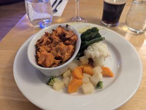 Vegan pie at The Sun Inn in Basingstoke
