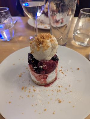 Vegan cheesecake at The Sun Inn in Basingstoke