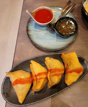 Vegane Samosas at Goa in Hamburg