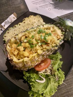 Fried pineapple rice with tofu   at Shatterbox Ao Nang in Krabi