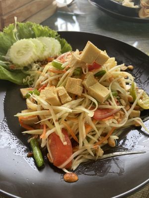 Papaya salad with tofu  at Shatterbox Ao Nang in Krabi