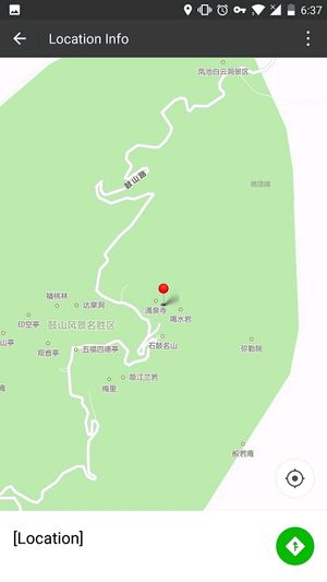 actual location on the map at Yongquan Temple Vegetarian Restaurant in Fuzhou