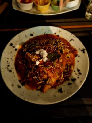 Vegan Lasagna at Aragoncito Bistro al Carbón in Lanquin