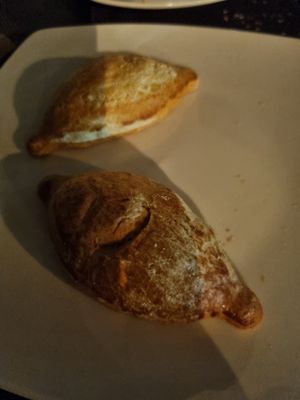 Pan dulce (among hot beverages) at Aragoncito Bistro al Carbón in Lanquin