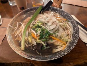 vegetarian pho at Pho Diem Xuan in Brussels