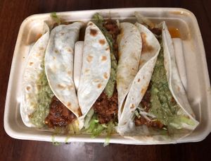 Impossible chilli tacos   at Burro Blanco - Masdar City in Abu Dhabi