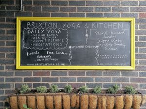 Signage at The Kitchen @ Brixton Yoga in Leamington Spa