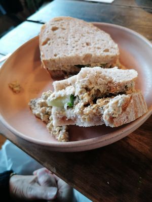 Chickpea Mayo Sandwich at The Kitchen @ Brixton Yoga in Leamington Spa
