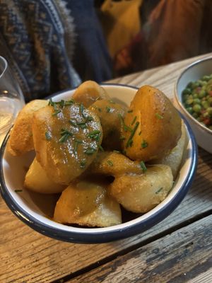 Roast potatoes   at The Kitchen @ Brixton Yoga in Leamington Spa