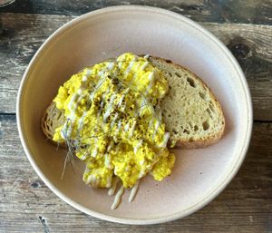 Scrambled tofu  at The Kitchen @ Brixton Yoga in Leamington Spa