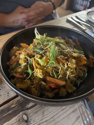 Singapore street noodles  at The Kitchen @ Brixton Yoga in Leamington Spa