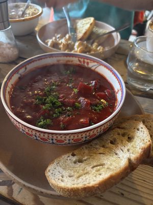 Beetroot Ghoulash (with an ‘h’!) - really goodd  at The Kitchen @ Brixton Yoga in Leamington Spa