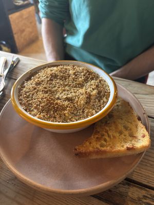 Crumble? No! Sun-dried tomato mac ‘n’ cheese - fab  at The Kitchen @ Brixton Yoga in Leamington Spa