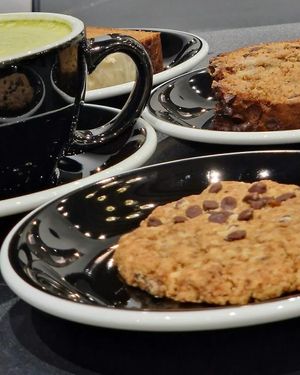 Cookie vegan, carrotcake vegan, matcha Latte vegan, bananabread vegan at ICON in Valenciennes