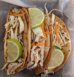 Wonton Tacos at Clean Plates Café & Juice bar  in Reading