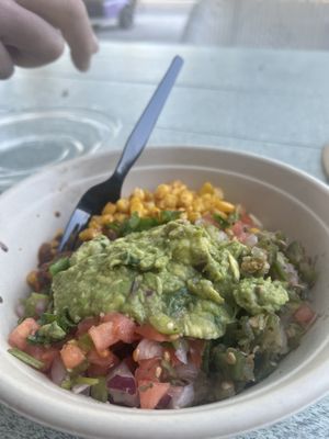 Big bowl, customized   at Poppo's Taqueria in Anna Maria
