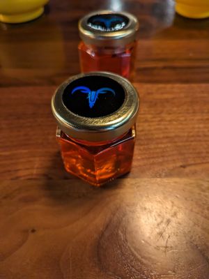 Chili oil they gave us at the end of the meal to take home! at Agni in Columbus