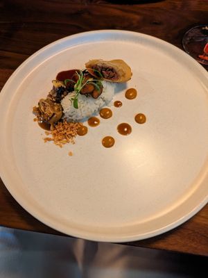 Spring roll dish at Agni in Columbus