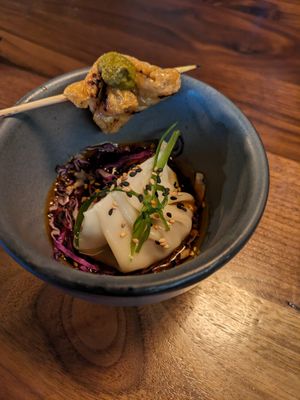 Dumpling dish at Agni in Columbus