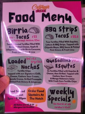 Mains at Carolina's TexMex @ The King Billy Pub in Nottingham