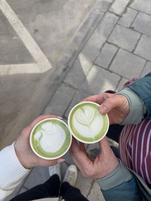 Great matcha with oat milk!!  at Man Versus Machine Coffee Roasters  in Munich