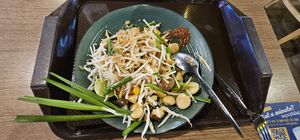 Vegan Pad Thai (asked to exclude eggs) at DMK - Imm Rice & Noodle (Magic Garden Food Court) in Bangkok