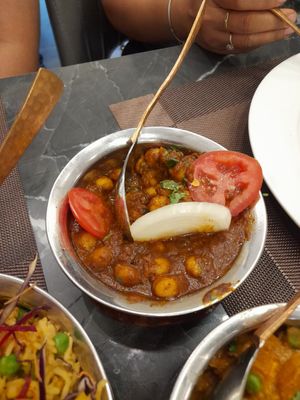 Vegan chana masala at Chandni Chowk Indian Restaurant in Ho Chi Minh City