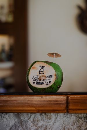 Fresh coconut water at Ambassador In Paradise Resort in Boracay