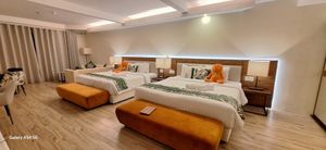 I told you the rooms are huge! I just love their interior design. The colors makes me feel happy and the Teddy bear makes me feel like I'm a kid again. ☺️  at Ambassador In Paradise Resort in Boracay