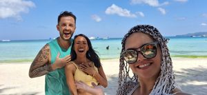 My morning yoga teacher Joy and her photographer/videographer hubby, Ravi!
You have to book a session with them when you visit. Check out @framesforyourheart on Instagram & FB. at Ambassador In Paradise Resort in Boracay