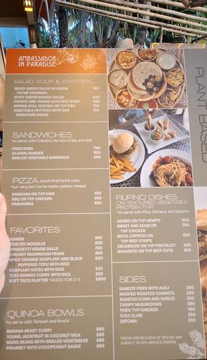 Their PlantBased Menu!!! 😋  at Ambassador In Paradise Resort in Boracay