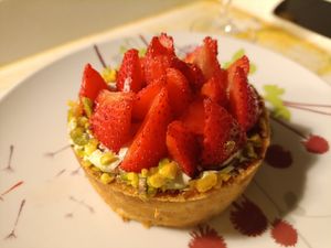 Strawberry pie, vegan at Copains - Beaugrenelle in Paris