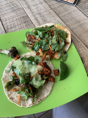 Chicharron tacos  at Avocado Punk in Aguascalientes