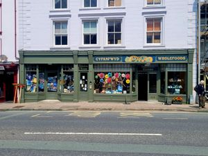 Dyfi Wholefoods Outside at Dyfi Wholefoods in Machynlleth