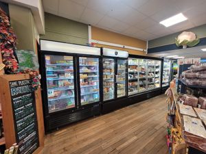 Dyfi Wholefoods Inside (Freezer & Fridges) at Dyfi Wholefoods in Machynlleth