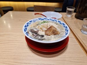 Vegan tonkotsu ramen at Ramen Kiou - JR Shin-Osaka Station in Osaka