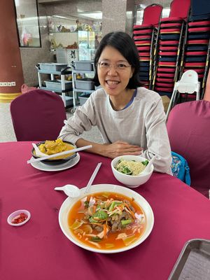 tomato kueh tiao - yum! at Gandhara Vegetarian Restaurant in Kuching