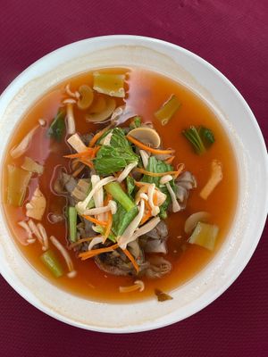 
tomato kueh tiao - yum!
 at Gandhara Vegetarian Restaurant in Kuching