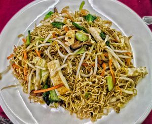 Love this stir fry kolo mee, highly recommend at Gandhara Vegetarian Restaurant in Kuching