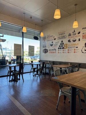 Indoor Seating   at The Hummus Factory in Manhattan Beach