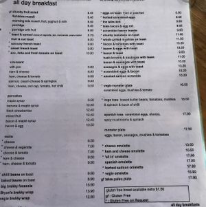 Menu 1 at Fishtales Cafe in Warrnambool