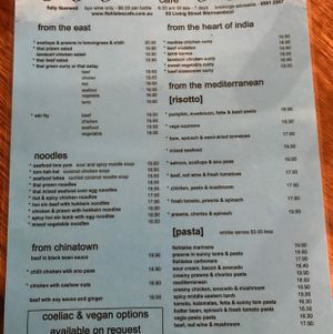 Menu 7 at Fishtales Cafe in Warrnambool