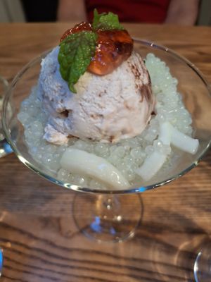 Peanut butter and jelly sago  at Khu Khu CBD in Auckland