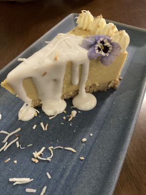 Mango cheesecake with salted coconut saucee  at Khu Khu CBD in Auckland