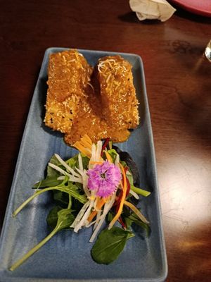 Crispy Tofu and peanut satay sauce 😋 at Khu Khu CBD in Auckland