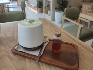 Matcha latte at Janym in Pai