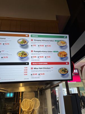 More menu options  at Marugame Udon - Kensington Arcade in West London