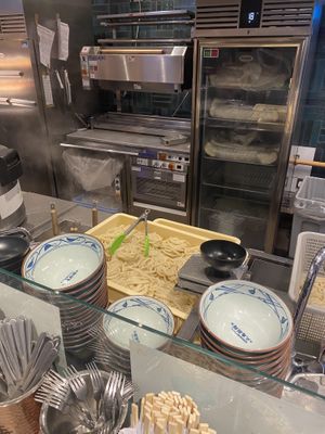 The udon is made fresh  at Marugame Udon - Kensington Arcade in West London