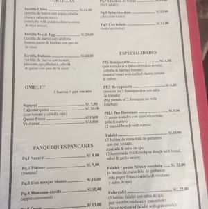 menu 3 at Otra Cosa in Huanchaco